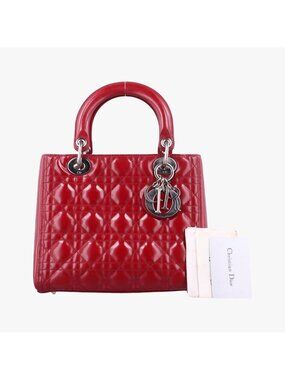 Dior Lady Red Patent Handbag